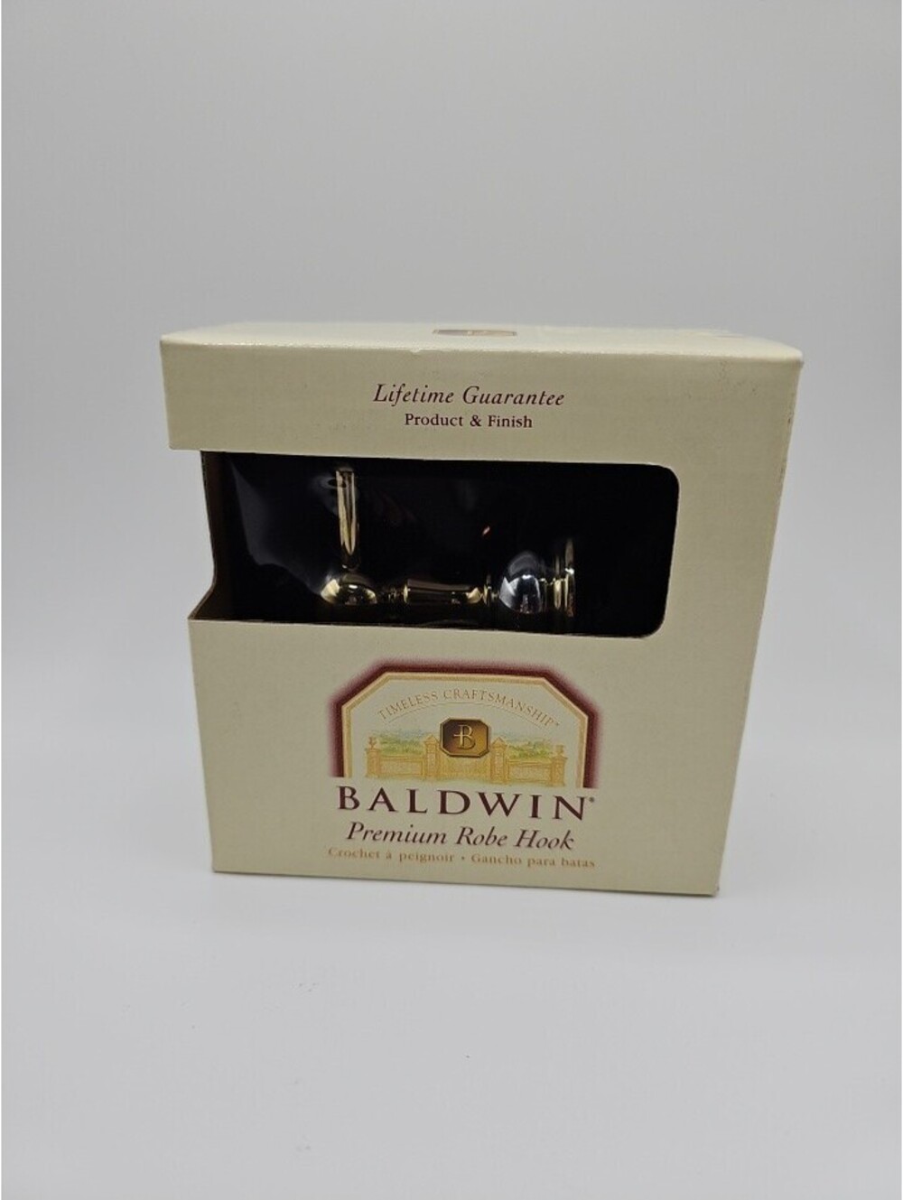 Baldwin Laguna Premium Robe Hook 3545-263 Polished Chrome Brass Solid Brass NIB